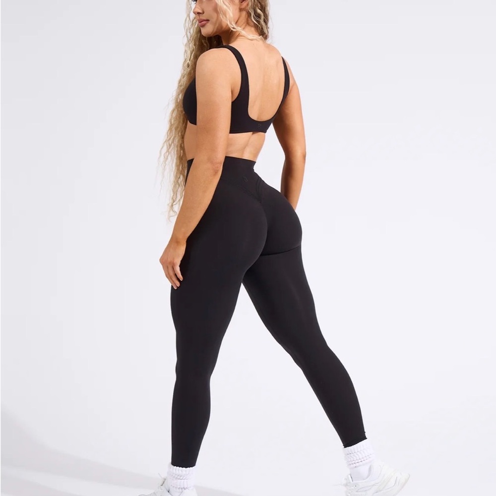 Buff Bunny Rosa Black High-Waisted Leggings Sz M